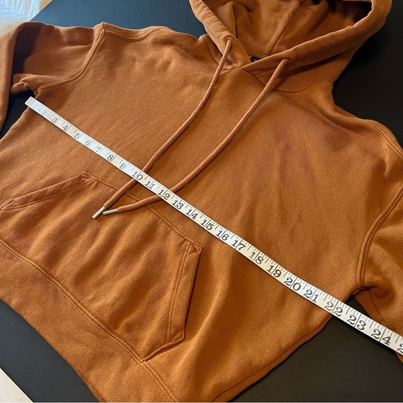 MYLES PRICE SuperLux Pullover Hoodie, cropped, rust color, Size 1/S - Picture 3 of 11